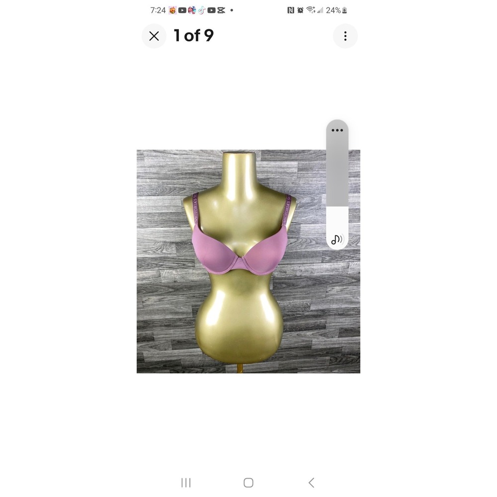 PINK by VICTORIA'S SECRET Underwire Mauve T-Shirt Push Up Bra Women's Size‎ 34C